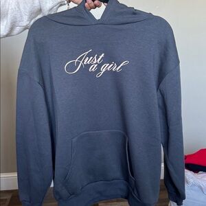 Gray 'Just a Girl' Hoodie